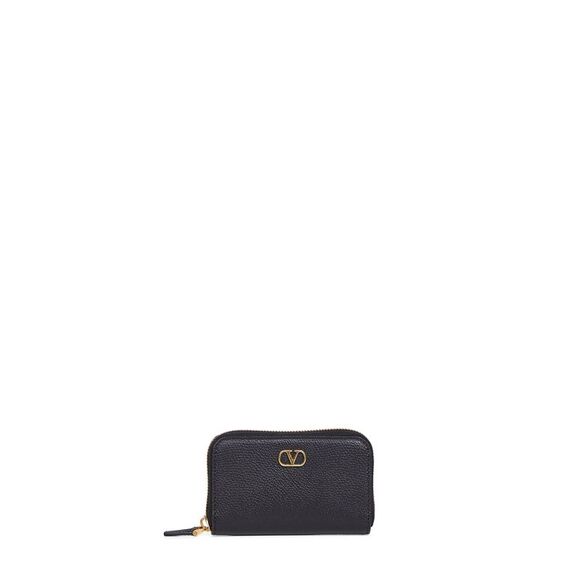 Valentino Garavani Women Black Vlogo Signature Mini Wallet